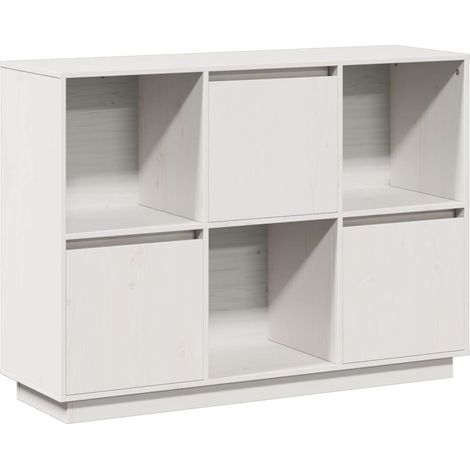 Maison Exclusive - Credenza Bianca 110,5x35x80 cm in Legno Massello di Pino