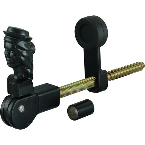 Torbel – Arrêt tête bergère aluminium 150mm – Butée de porte pour fixation murale – Résistant aux chocs – Pour bois dur