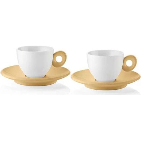 Tasses à café jaune moutarde intense