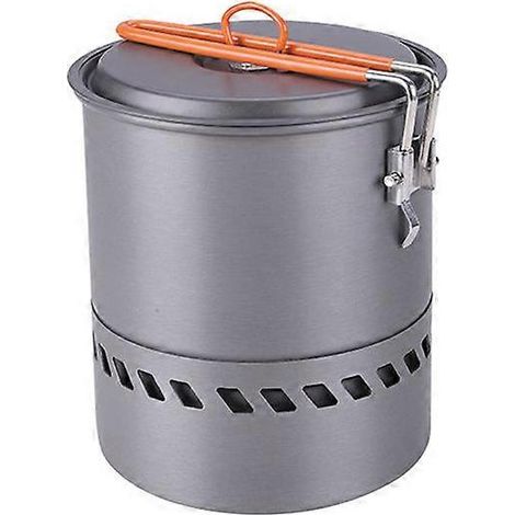 Casserole portable de 1,5 L pour le chauffage rapide en extérieur, idéale pour le camping, les voyages et les pique-niques. Équipement de cuisine portable en aluminium. (1/3)
