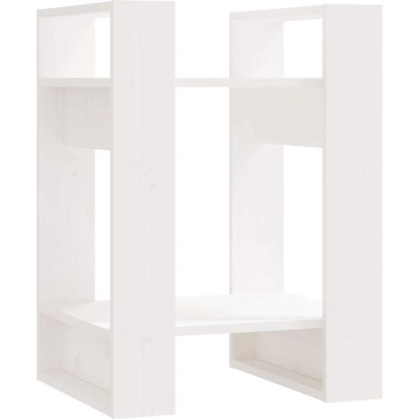 Maison Exclusive - Bücherregal/Raumteiler Weiß 41x35x57 cm Massiv (1/5)
