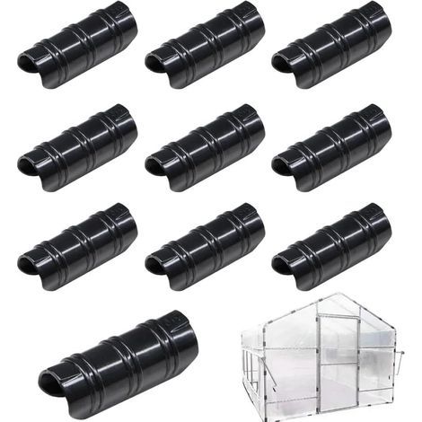 50 PCS Garden Buildings Tube Clip, Plastic Clips for Greenhouse Film Clip Tube Clamping Connector Kit, for Greenhouse Banner Frame Shelters (1/5)