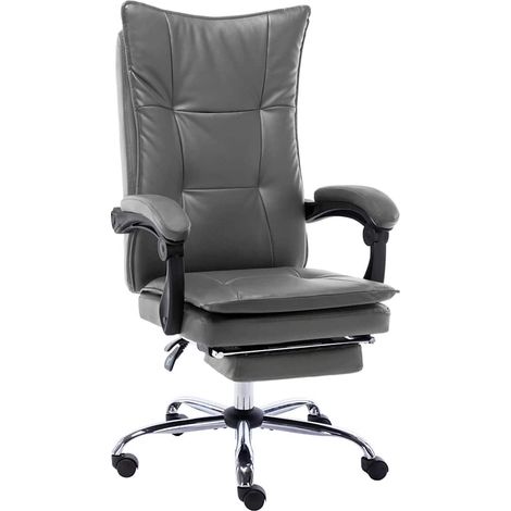 Chaise de bureau Fauteuil gamer - Chaise d'ordinateur Anthracite Similicuir BonneVie-42099 (1/5)