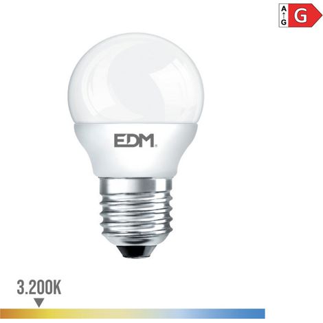 Ampoule LED Sphérique EDM E27 5W 400lm 3200K Lumière Chaude Ø4,5x8cm (1/3)