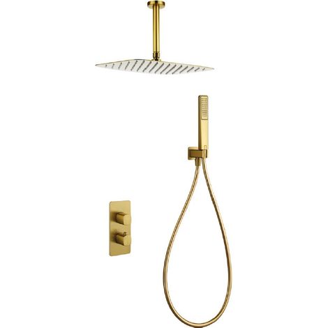IMEX GTA068/OC TOSCANA-AREZZO Termostatico Conjunto Empotrado Oro Cepillado - ref: GTA068/OC (1/2)