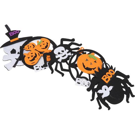 Fantôme Citrouille Araignée Décoration Murale Halloween 98 cm Tissu Non Tissé Suspension Porte Intérieur Extérieur (1/5)