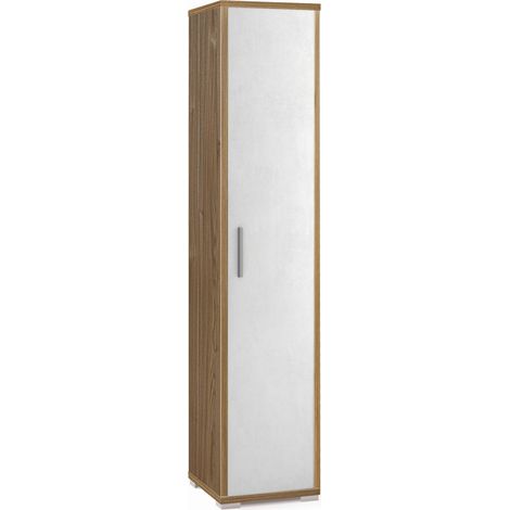 Colonna 1 Anta 39L x 41P x h182 – Finitura Legno Noce e Bianco Opaco – Sarmog (1/2)