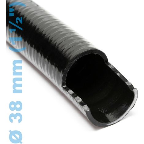 Tuyau pression 10 m diamètre 38 mm 550g/m pompe bassin noir