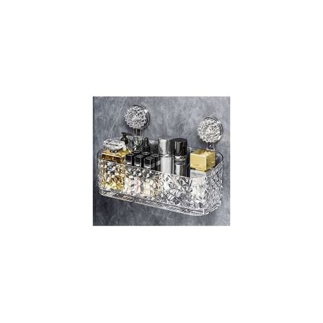 Salle De Bains Etagere Ventouse,Étagère Avec Motif Glacier,Boîte De Rangement Mural Pour Toilettes,Peut être Renforcé Par Rotation,Rangement Des Serviettes Et Autres Articles Divers (1/4)