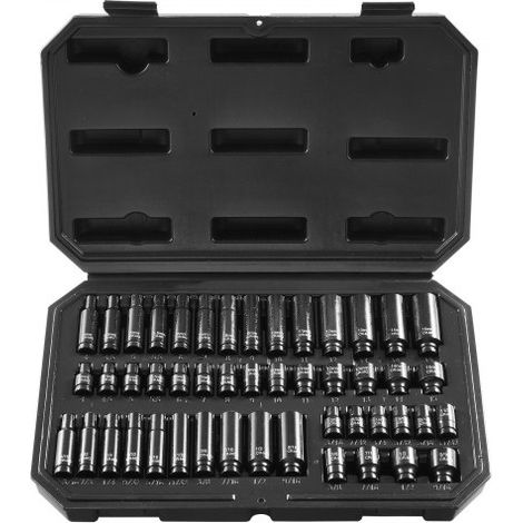 Coffret Douilles à Chocs 1/4" 6 - 35 mm SAE 3/16"-9/16" et (1/5)