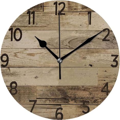 40 cm Vintage Digitalwanduhr, rundes Design, modern, geräuschlos