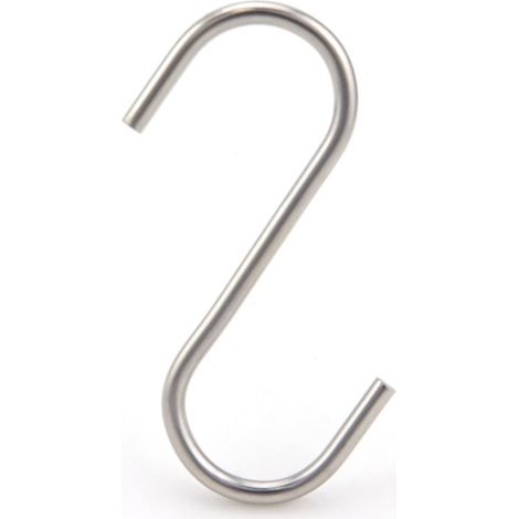 Set mit 20 Edelstahl-S-Haken, 9 cm, zur Wandaufbewahrung, Garage, Küche und Badezimmer