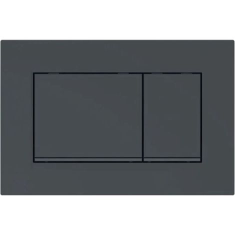 Plaque de commande WC compatible Geberit Sigma30 – Finition noir mat – Matériaux synthétiques résistants aux rayures – Rinçage à deux touches (1/2)