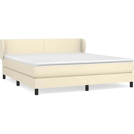 Maison Exclusive - Boxspringbett mit Matratze Creme 180x200 cm Ku (1/5)