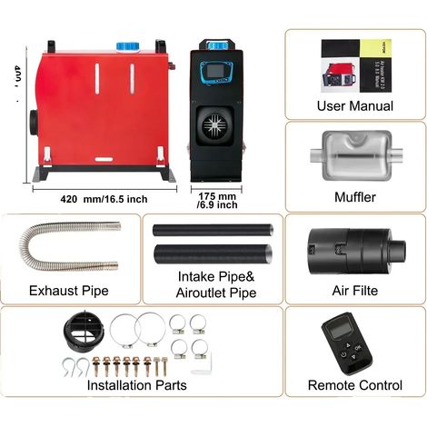 Chauffage de stationnement, Chauffage efficace, Télécommande, 8KW (1/2)