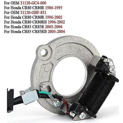Statorspule für Honda CR80 CR80R 1986-2002 CR80RB CR85 CR85R CR85RB CR 80 80R 80RB 85R/RB 2003-2004 31120-GC4-600 31120-GBF-831--