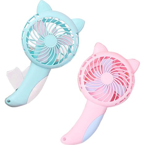 Ventilateur avec presse manuelle : éventail jouet pour petits (1/5)