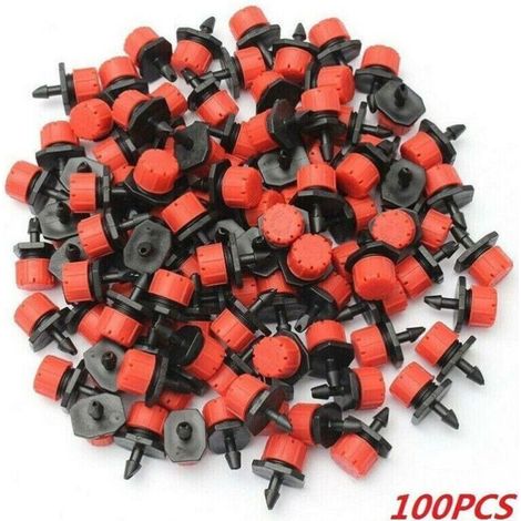 100 pièces arrosage automatique, goutteurs micro-irrigation réglables, système d'irrigation jardin avec 3 modes pour plantes, potager et serre (1/5)