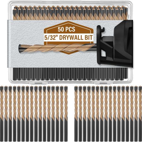 5/32 Pouces Foret Hélicoïdal Gauche Noir et Jaune 3 Lèvres pour Bois, Pièces pour Perçage et Ouverture, Lot de 50 (1/3)