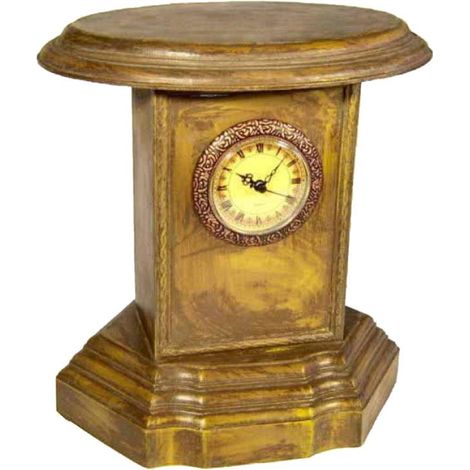 Reloj de pie vintage de nogal de 30x30 cm. (1/2)