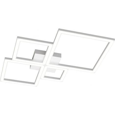 Plafoniera Moderna Quadrata Four Squares Alluminio Bianco Led 71W (1/5)