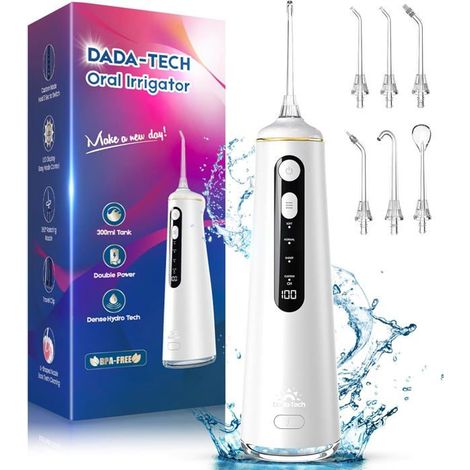 Hydropulseur Jet Dentaire, Dentaire Oral Electrique Portable 3-Mode de conception de réservoir d'eau de grande capacité Nettoyant (1/5)