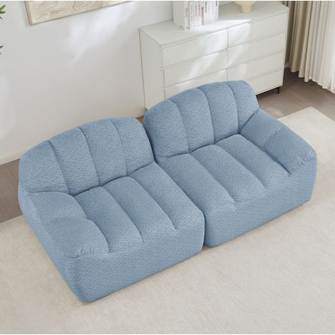 Canapé d'angle modulaire sans structure bleu OKMYHOME (1/5)