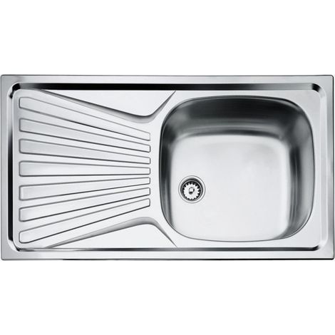 Fregadero de Cocina 1 Seno + Escurridor Teka Cuadrado 78 x 43,5 x 14,6 cm Fregadero de Acero Inoxidable (1/5)