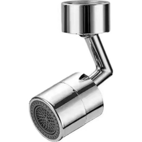 Robinet aérateur universel anti-éclaboussures 720° pour lavabo, bec orientable, économie d'eau, 2 modes, compatible avec la plupart des robinets standards (1/5)