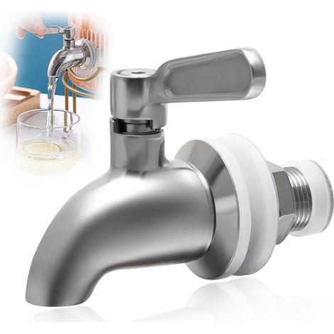 Lot de 1 Robinet pour Distributeur de Boisson Remplacement, Robinet pour Fontaine à Eau en Acier Inoxydable