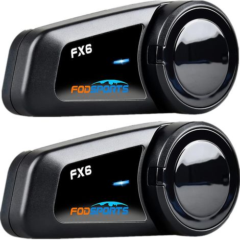 Intercom Moto, 6 Voies Intercom Moto pour 6 Casques avec Radio FM, Main Libre, 1000 m Oreillette Bluetooth Casque pour Motocyclette/ATV (1/5)