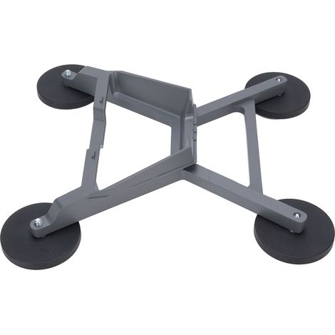 Support à ventouse rectangulaire pour antenne satellite, angle réglable, pour toit ouvrant de voiture ou camping-car, pour réception de signaux mini, en alliage d'aluminium gris. (1/5)