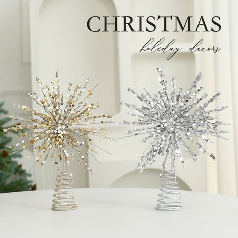 Étoile Pour Sommet De Sapin De Noël - 30 Cm - Avec Lumières Intégrées - Pour Décoration Intérieure - 1 Pièce (1/5)