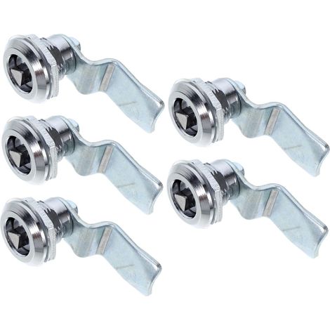 Lot de 5 verrous de sécurité en zinc pour armoires (1/5)