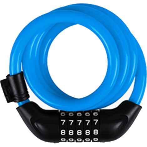 Cable Antivol En Acier Tressé - Serrure À Code 5 Chiffres Réglable - Pour Vélo Vélo Électrique Scooter - Longueur 120 Cm - 1 Pièce (1/5)