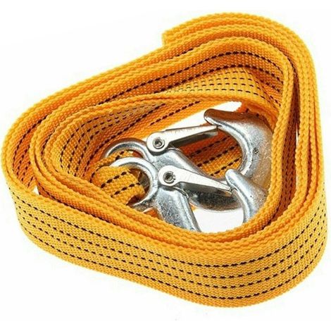 TRADE SHOP - Cinghia Cavo Da Traino Sos Auto Super Resistente Fune Corda 2 Ganci 5000kg - (1/2)