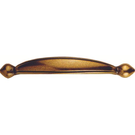 Maniglie per mobili fisse mod.15114 in zama anticata - mm. 99x14h. - interfori mm.64