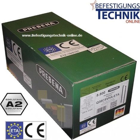 Prebena Q-50CRFHA-ETA Q-6774 50mm Klammern rostfrei A2 Senco SQS 55 Tjep PQZ BeA 7,5M KL-39"-"EN13852
