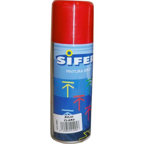 Sifer Pintura Spray Esmalte Acrílico Brillante 200ml Rojo Claro
