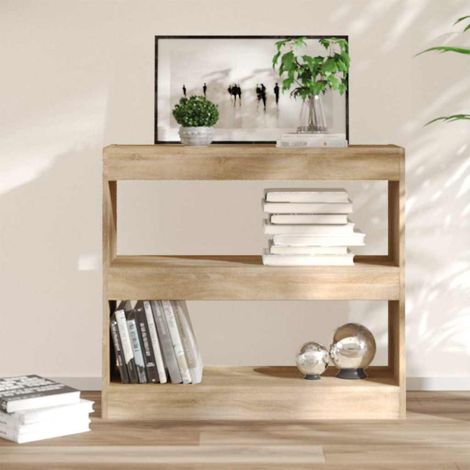 vidaXL Estantería/divisor de espacios color roble Sonoma 80x30x72 cm (1/5)
