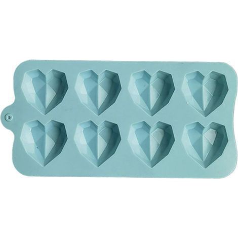 Herzförmige Silikon-Schokoladenform mit 8 Mulden für Eiswürfel, Kekse und Gebäck – Manuelle Kuchenform – Jikaixiang Küchenbedarf (1/5)