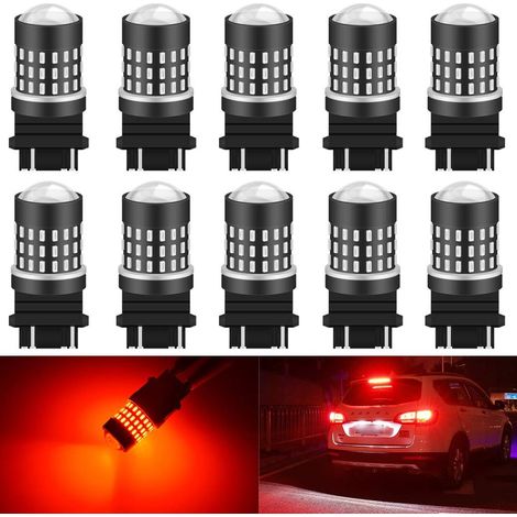 3157 3047 3057 3155 3156 Ampoule LED haute puissance 3014 54 Chipsets super lumineux 650 lumens Remplace pour clignotants arrière de freinage arrière pour feux de stationnement RV Rouge brillant