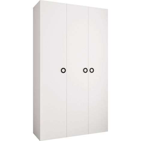 Armario Hartford 544, Blanco, 246x140x42cm, Puertas de armario: Con bisagras, Número de estantes: 0