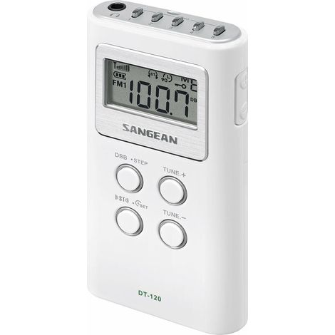 Sangean DT-120, Radio (display LCD, 120 W, 1,5 V), White (1/4)