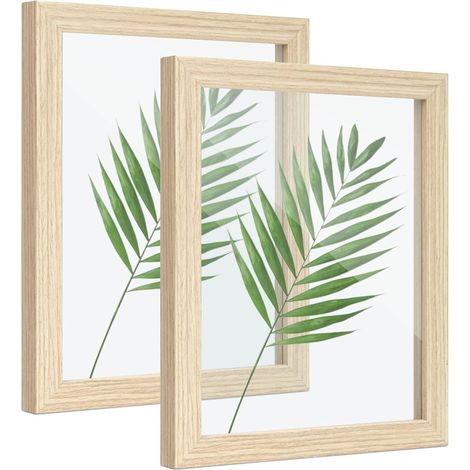 Cadre Photo 20x25 Bois Naturel Flottant Moderne Cadres Lot de 2 (1/5)