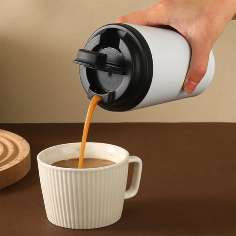 Tumbler Isolé - Tasse À Café En Acier Inoxydable 304 Double Paroi - 380 Ml - Pour Café Chaud Ou Froid Thé Bière - Usage Intérieur Et Extérieur - 1 Pièce (1/5)