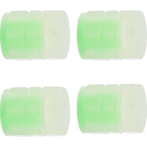 Lot de 4 cache-valves lumineux fluorescents, étanches et en caoutchouc résistant, pour voiture et véhicule. (1/5)