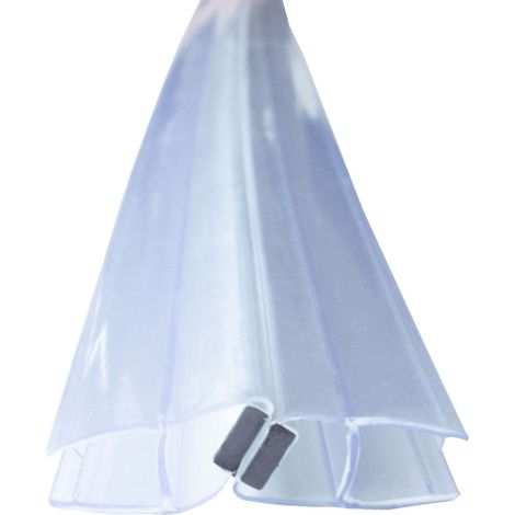 Duschdichtung Magnetdichtung für Duschtüren Transparent Schließwinkel von 135 und 180 Grad, versetzt, PVC Duschlippe - für 8mm Glasstärke