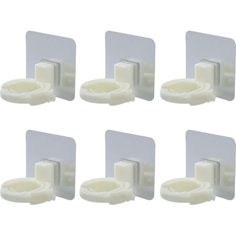 6 Pièces Support Mural Réglable pour Bouteilles de Gel Porte-shampoing (1/5)