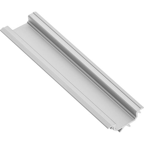 Profilé LED en aluminium, coudé, finition argent glacé 2M - V-glaxktal